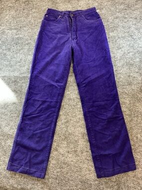 Made In The Shade Vintage 1980s 1990s Purple Corduroy Straight Leg Pants D7